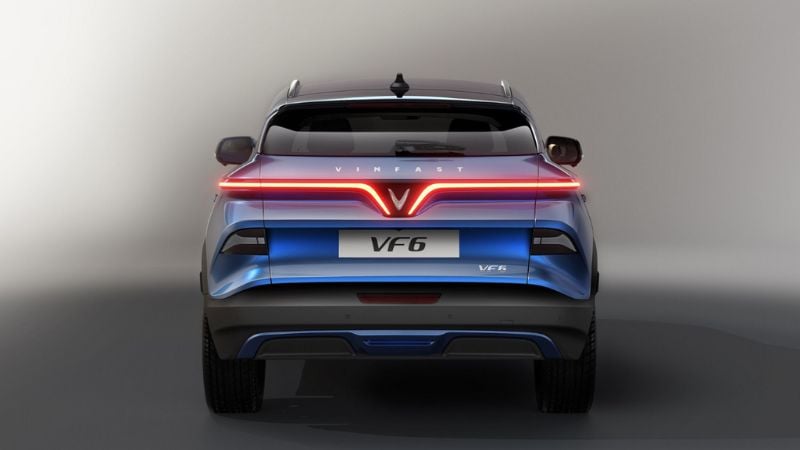 Thiết kế phần đuôi xe của Vinfast FV6 (Nguồn: Showroom Vinfast Cộng Hòa)