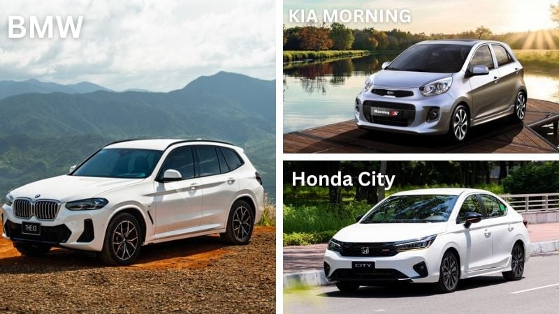 3 phân khúc xe 4 chỗ bình dân - trung cấp - cao cấp