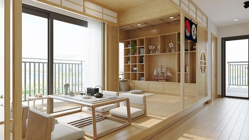 Nhà ở phong cách Nhật Bản thường sử dụng vật liệu tự nhiên như gỗ