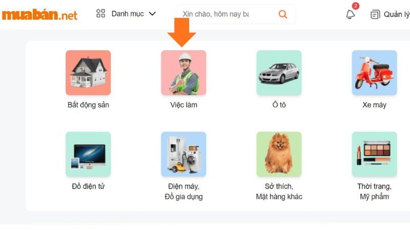 Tổng hợp những vị trí việc làm thời vụ trước Tết hot nhất nhấn vào mục Việc làm