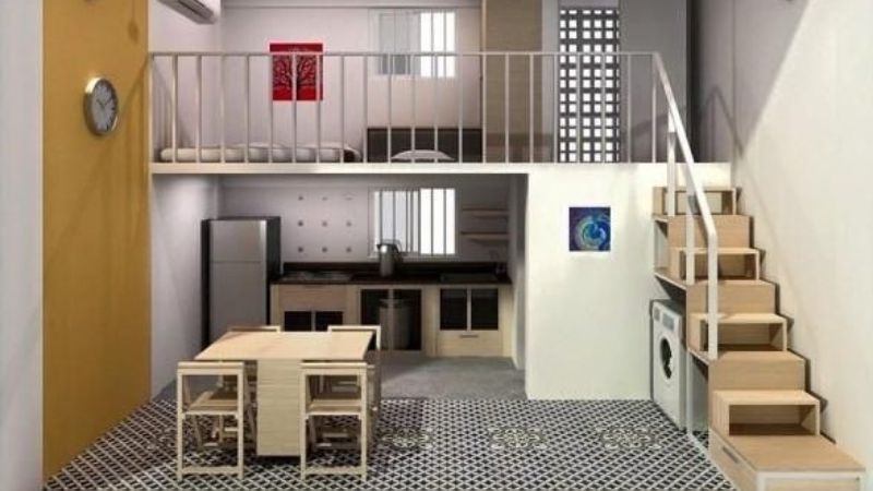 Áp dụng bày trí ngôi trọ bằng nguyên tắc cân bằng giúp tạo không gian thoáng đãng. 