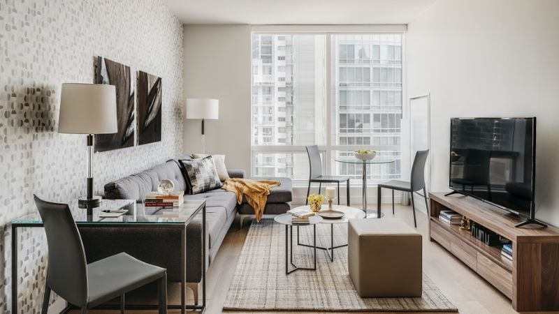 Mẫu thiết kế phòng khách chung cư đẹp hiện đại nhất. 