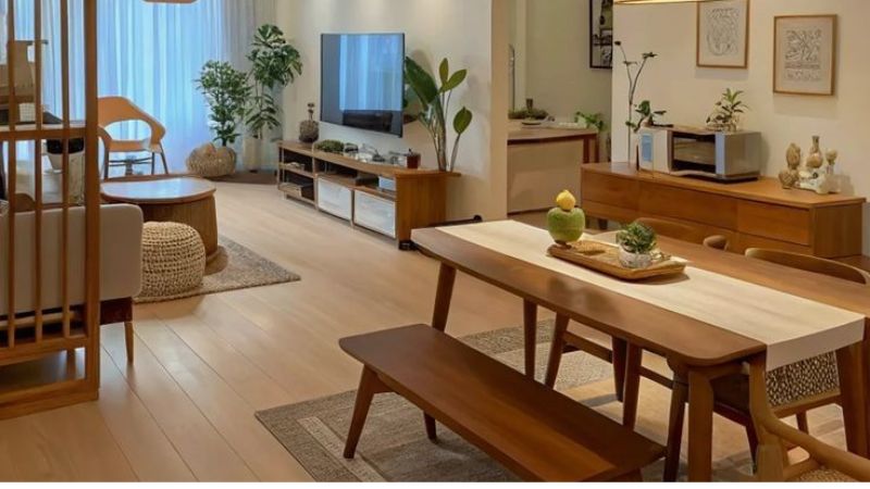 Mẫu trang trí không gian nhà nguyên căn cho thuê đẹp, hiện đại.