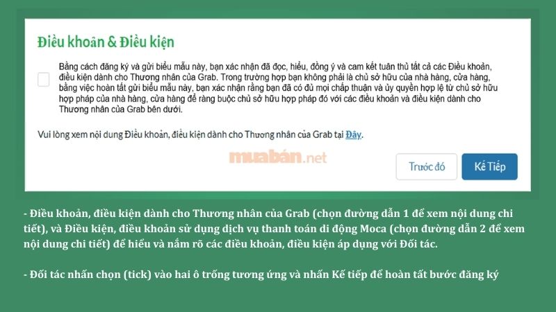 Cách đăng ký bán hàng trên GrabFood chi tiết nhất Đọc kỹ nội dung Điều khoản, điều kiện dành cho Thương nhân của Grab để hoàn tất đăng ký