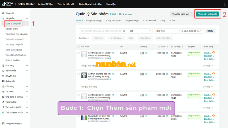 Cách bán hàng trên TikTok chi tiết giúp nổ đơn hiệu quả Chọn hình thức thêm sản phẩm mới trên TikTok