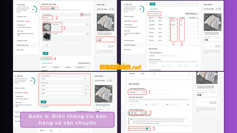 Cách bán hàng trên TikTok chi tiết giúp nổ đơn hiệu quả Điền thông tin bán hàng và vận chuyển