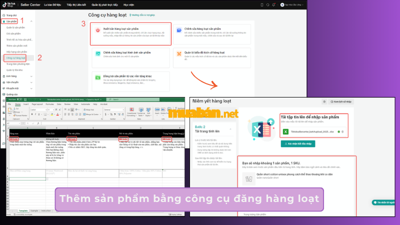 Cách bán hàng trên TikTok chi tiết giúp nổ đơn hiệu quả Thêm sản phẩm bằng công cụ đăng hàng loạt