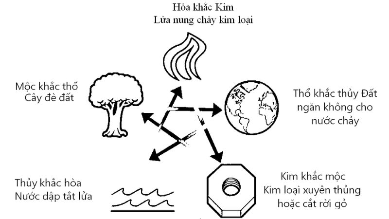 Nhà hướng Đông Nam hợp tuổi nào? Các vấn đề phong thuỷ liên quan Ngũ hành tương sinh trong phong thủy (Nguồn: Phong thủy Trần Nam Tiên Sinh)
