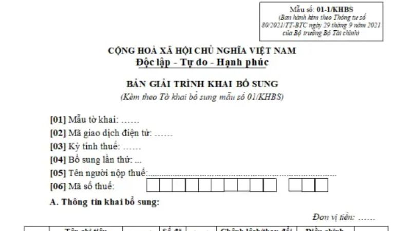 Bán hàng online có phải nộp thuế không? Mức thuế hiện hành Tờ khai thuế mẫu số 01/CNKD trong bộ hồ sơ.