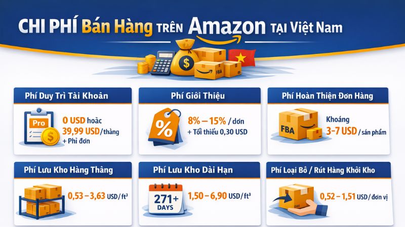 Cách bán hàng trên Amazon tại Việt Nam chi tiết từ A-Z Chi phí bán hàng trên Amazon tại Việt Nam