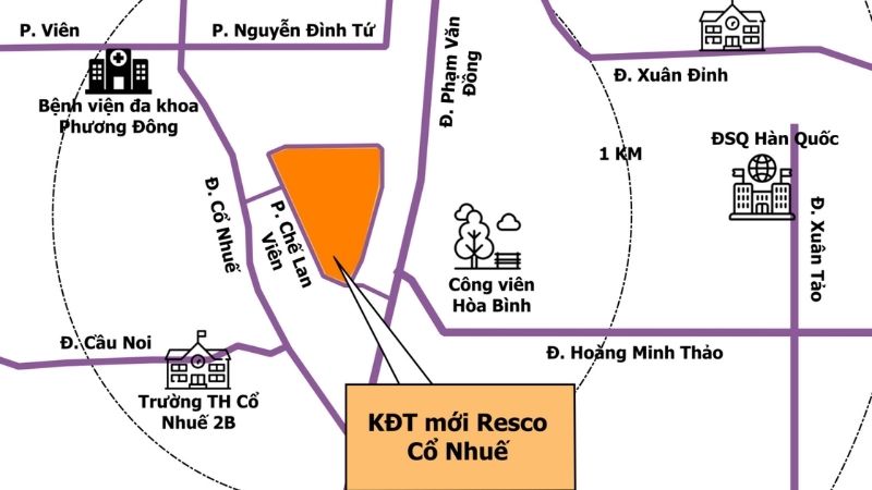 Khu đô thị Handi Resco: Vị trí, tiện ích, tiềm năng dự án Khu đô thị mới Resco tọa lạc trên đường Phạm Văn Đồng