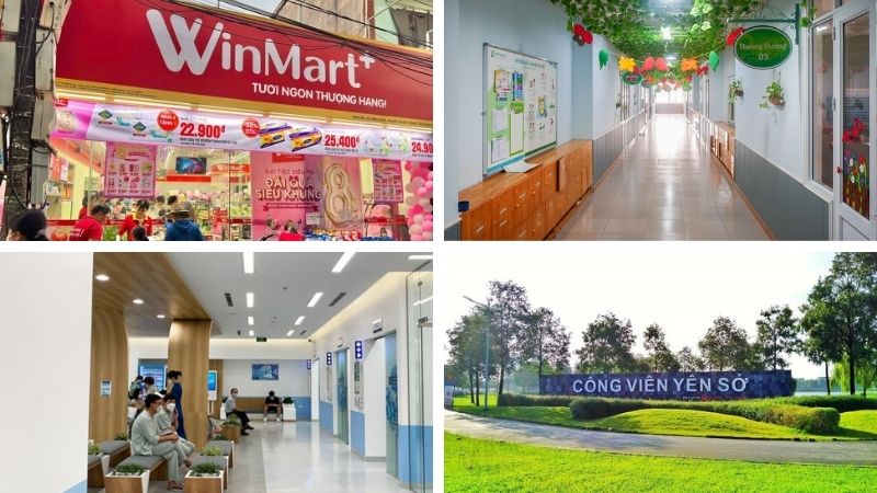 Khu đô thị Ao Sào: Vị trí, tiện ích, tiềm năng dự án Tiện ích ngoại khu xung quanh khu đô thị Ao Sào (Nguồn: Tuổi trẻ, fanpage Trường mầm non Nam Đô)