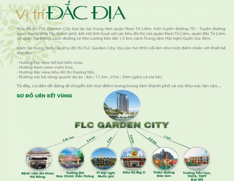 Khu đô thị FLC Garden City: Vị trí, tiện ích, tiềm năng dự án Khu đô thị FLC Garden City có thể kết nối đến nhiều khu vực trọng điểm