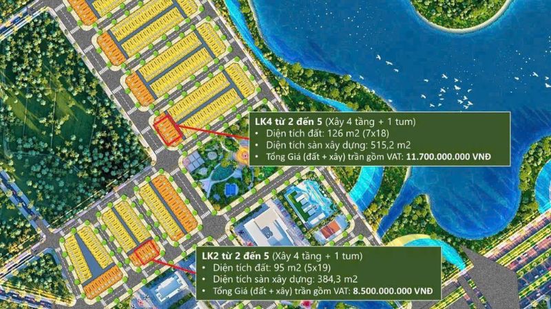 Khu đô thị Đồng Sơn: Vị trí, tiện ích, tiềm năng dự án Giá nhà tham khảo tại khu đô thị Đồng Sơn (Nguồn: Miendatvang)