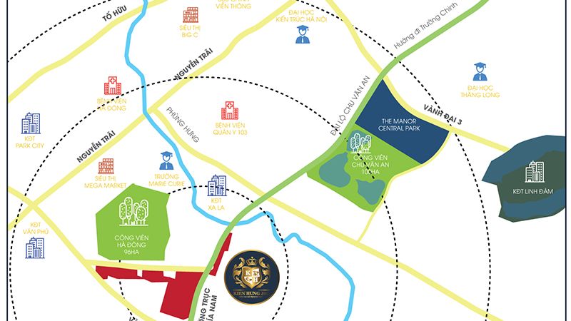 Khu đô thị Kiến Hưng Mậu Lương: Vị trí, tiện ích, tiềm năng dự án Tiện ích ngoại khu của khu đô thị Kiến Hưng, Hà Đông