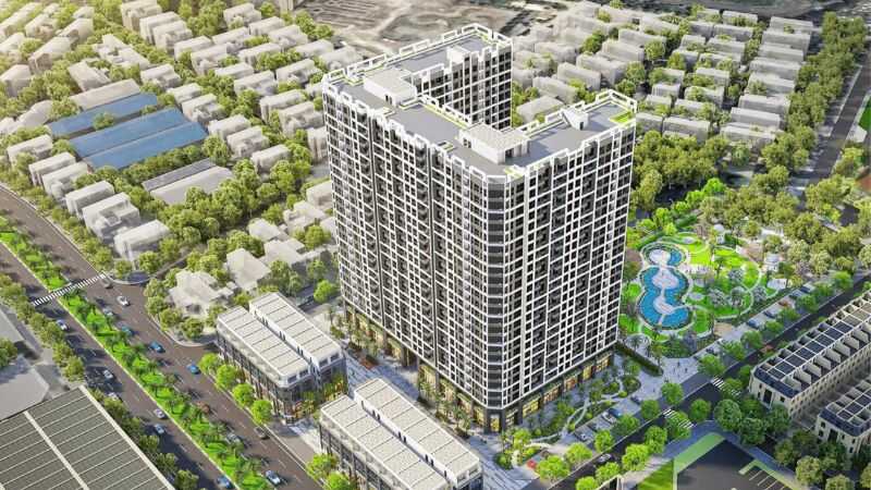 Khu đô thị Lạc Hồng Phúc: Vị trí, tiện ích, tiềm năng dự án Một góc tòa nhà chung cư trong dự án (Nguồn: Chung cư Lạc Hồng Phúc)