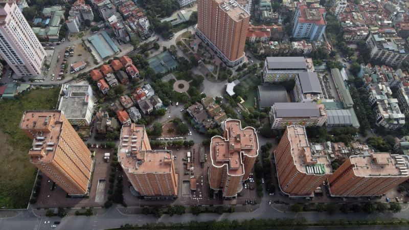 Khu đô thị mới Nghĩa Đô: Vị trí, tiện ích, tiềm năng dự án Khu đô thị mới Nghĩa Đô từ trên cao