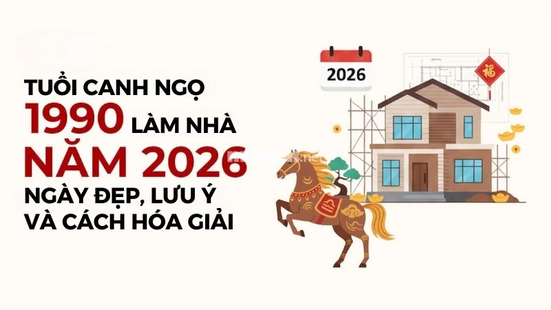 Tuổi 1990 làm nhà năm 2026: Ngày đẹp, lưu ý và cách hóa giải Tuổi 1990 làm nhà năm 2026: Ngày đẹp, lưu ý và cách hóa giải