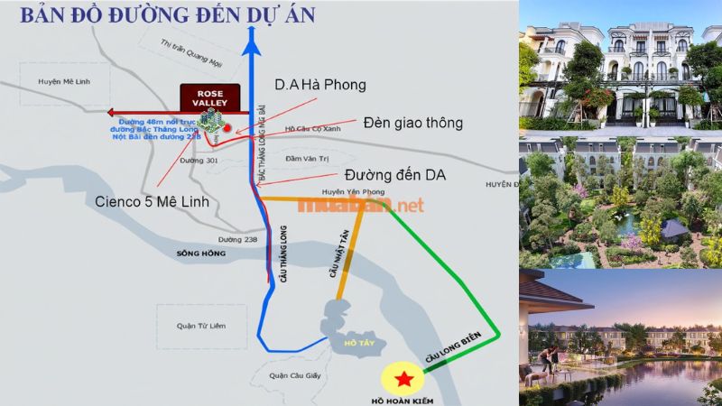 Khu đô thị Cienco 5 Mê Linh: Vị trí, tiện ích, tiềm năng dự án Bản đồ hướng dẫn đường đi đến dự án Khu đô thị Cienco 5 Mê Linh