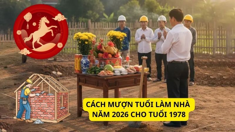 Tuổi 1978 làm nhà năm 2026 có tốt không? Luận giải chi tiết Cách mượn tuổi làm nhà năm 2026 cho tuổi 1978