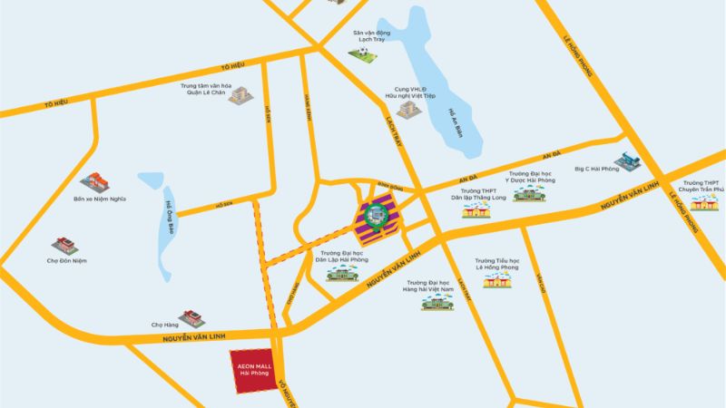 Khu đô thị ICC Hải Phòng: Vị trí, tiện ích, tiềm năng dự án Tiện ích ngoại khu của khu đô thị ICC Hải Phòng - Nguồn_ Bất Động Sản Duyên Hải