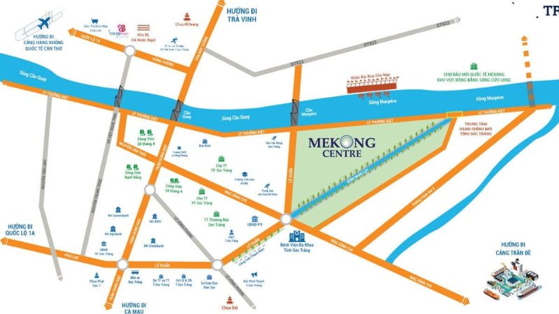 Khu đô thị 5a Sóc Trăng: Vị trí, tiện ích, tiềm năng dự án Vị trí chiến lược của khu đô thị 5A Sóc Trăng