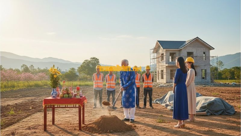 Tuổi 1997 làm nhà năm 2026: Ngày đẹp, lưu ý và cách hóa giải Người được mượn tuổi phải thay gia chủ 1997 đứng ra làm lễ động thổ