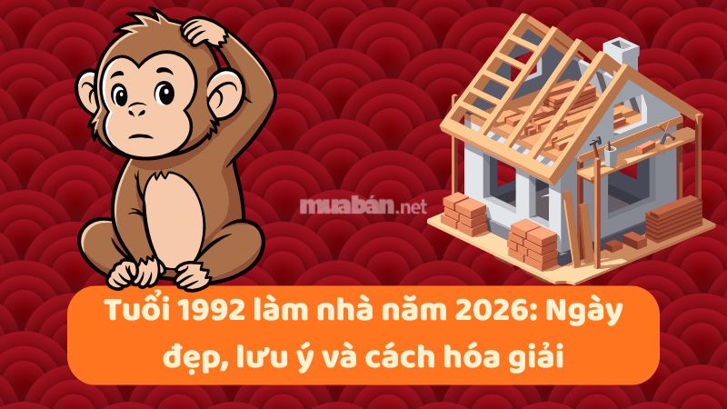 Tuổi 1992 làm nhà năm 2026: Ngày đẹp, lưu ý và cách hóa giải Tuổi 1992 làm nhà năm 2026: Ngày đẹp, lưu ý và cách hóa giải