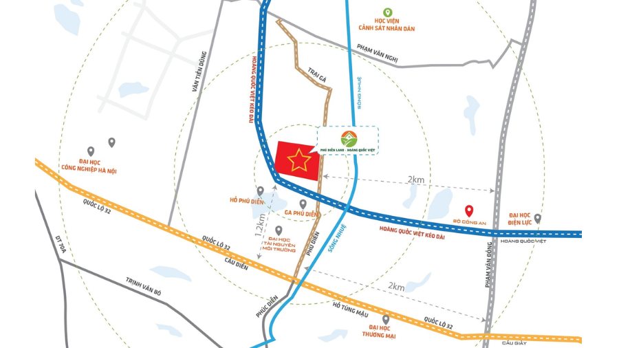 Khu đô thị Cầu Diễn: Vị trí, tiện ích, tiềm năng dự án Bản đồ đường đến Khu đô thị Cầu Diễn
