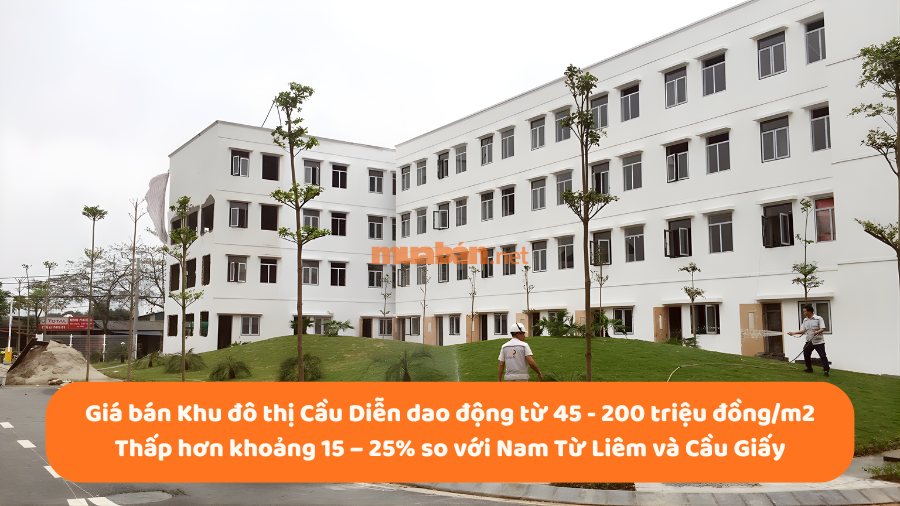 Khu đô thị Cầu Diễn: Vị trí, tiện ích, tiềm năng dự án Giá bán Khu đô thị Cầu Diễn thấp hơn 15-20% so với các dự án tương tự