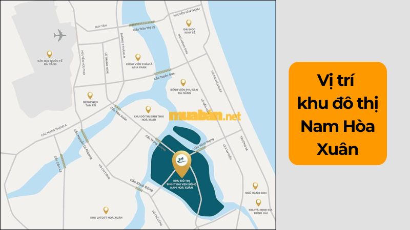 Khu đô thị Nam Hòa Xuân: Vị trí, tiện ích, tiềm năng dự án Vị trí cụ thể của khu đô thị Nam Hoà Xuân