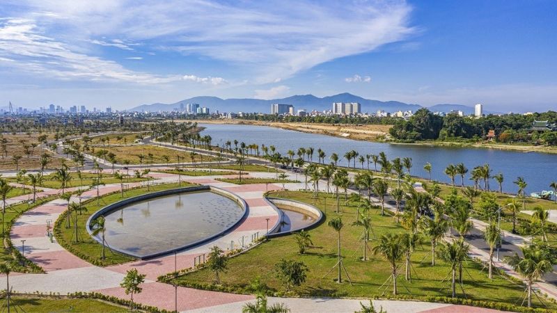 Khu đô thị Nam Hòa Xuân: Vị trí, tiện ích, tiềm năng dự án Không gian xanh mát dọc bờ sông góp phần nâng cao giá trị bất động sản Nam Hoà Xuân