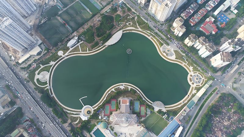 Khu đô thị Trung Hoà Nhân Chính: Vị trí, tiện ích, tiềm năng dự án Phối cảnh Công viên hồ điều hòa tại Khu đô thị Trung Hòa Nhân Chính
