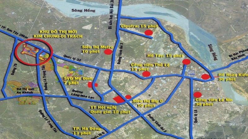 Khu đô thị Kim Chung Di Trạch: Vị trí, tiện ích, tiềm năng dự án Vị trí của Khu đô thị giúp cư dân dễ dàng kết nối đến nhiều khu vực trọng điểm của Hà Nội