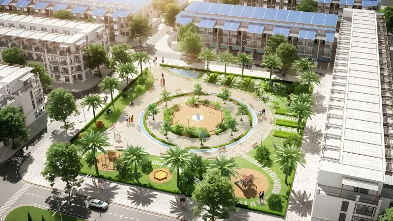 Khu đô thị Đồng Văn Xanh: Vị trí, tiện ích, tiềm năng dự án Phối cảnh công viên trung tâm tại Khu đô thị Đồng Văn Xanh