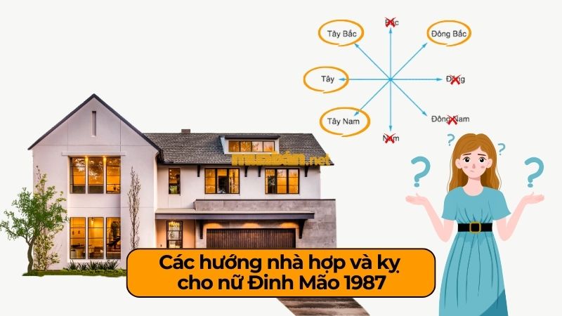 Gia chủ 1987 hợp hướng nhà nào chuẩn phong thuỷ Bát Trạch Hướng nhà hợp và kỵ cho nữ Đinh Mão 1987