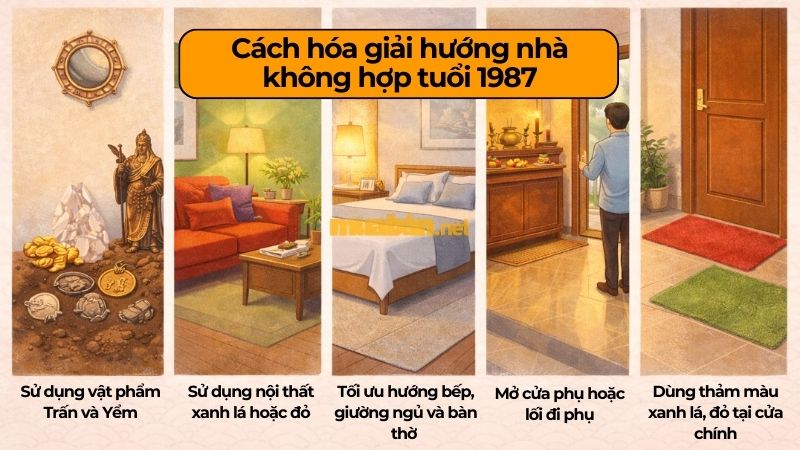 Gia chủ 1987 hợp hướng nhà nào chuẩn phong thuỷ Bát Trạch Cách hóa giải hướng nhà không hợp tuổi 1987