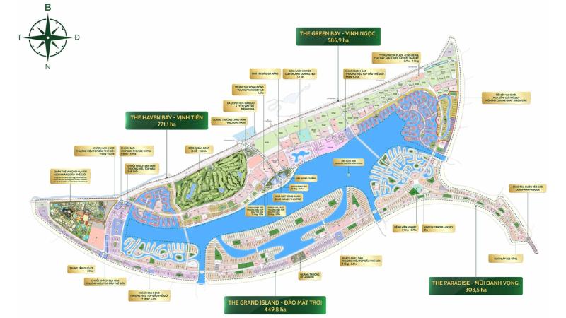 Khu đô thị lấn biển Cần Giờ: Vị trí, tiện ích, tiềm năng dự án Mặt bằng quy hoạch tổng thể và hạ tâng của dự án Vinhomes Green Paradise