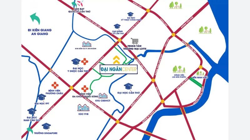 Khu đô thị mới Đại Ngân: Vị trí, tiện ích, tiềm năng dự án Vị trí thuận tiện của khu đô thị Đại Ngân