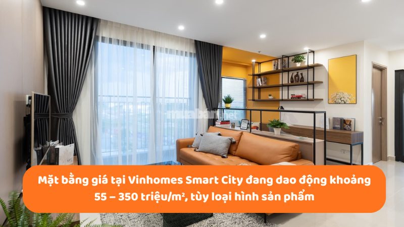 Khu đô thị Smart City: Toàn cảnh dự án và tiềm năng phát triển Mặt bằng giá tại Vinhomes Smart City đang dao động khoảng 55 – 350 triệu/m², tùy loại hình sản phẩm