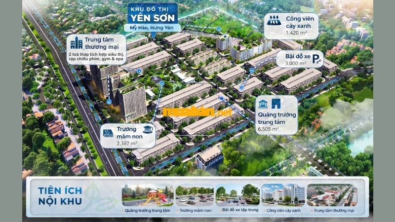 Khu đô thị Yên Sơn: Vị trí, tiện ích, tiềm năng dự án Đa dạng tiện ích nội khu tại khu đô thị Yên Sơn