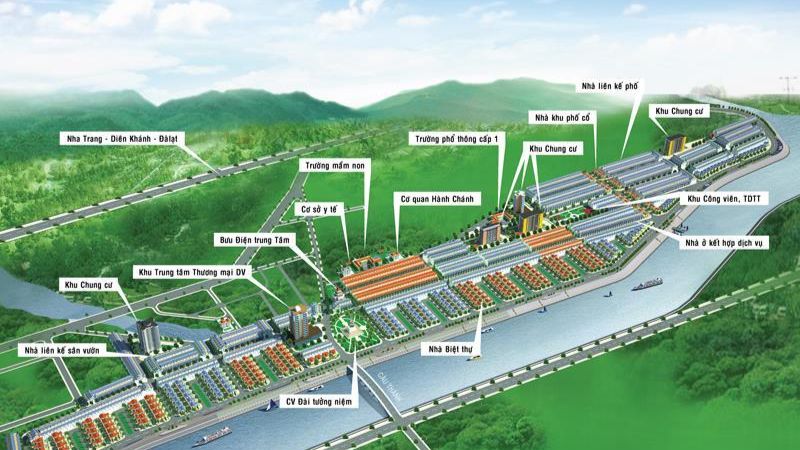 Khu đô thị Nam Sông Cái: Không gian sống ven sông và triển vọng đầu tư Tổng quan về khu đô thị Nam Sông Cái (Nguồn: Guland)