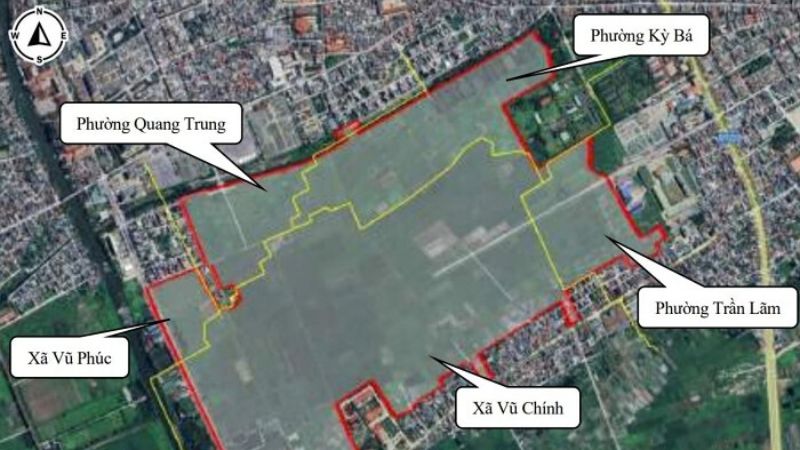 Khu đô thị Kiến Giang Thái Bình: Vị trí, tiện ích, tiềm năng dự án Vị trí khu đô thị Kiến Giang Thái Bình tiếp giáp 3 phường và 2 xã