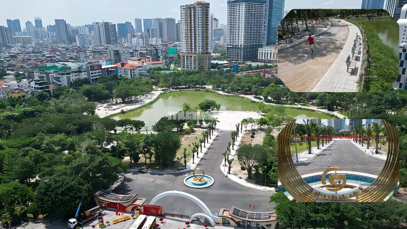 Khu đô thị mới Cầu Giấy Hà Nội: Quy hoạch hiện đại ở phía Tây Phối cảnh công viên và đường đi bộ tại Khu đô thị mới Cầu Giấy