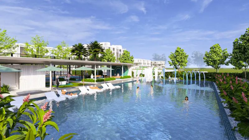 Khu đô thị Green Park: Vị trí, tiện ích, tiềm năng dự án Hồ bơi: khu vực giải trí và rèn luyện thể chất cho cư dân.