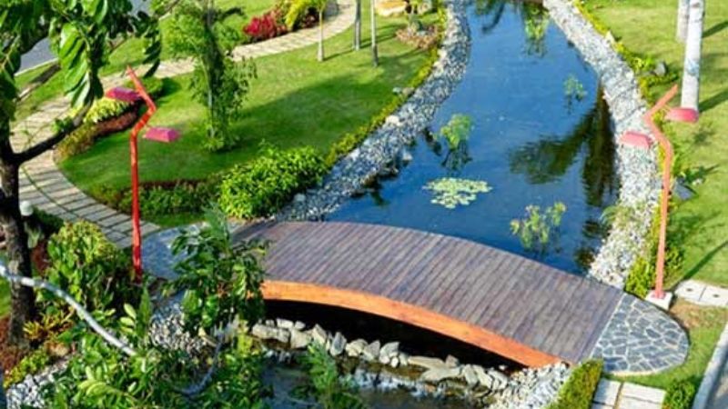 Khu đô thị ven sông Lạch Tray: Vị trí, tiện ích, tiềm năng dự án Khu đô thị ven sông Lạch Tray có hệ thống cây xanh mát mẻ (Nguồn: Đất Xanh miền Bắc)