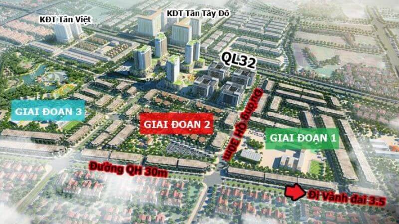 Khu đô thị Nam 32 Hoài Đức: Toàn cảnh quy hoạch và dư địa tăng giá phía Tây Hà Nội Giai đoạn xây dựng các phân khu tại khu đô thị Nam 32