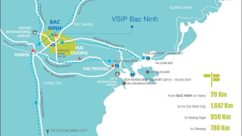 Khu đô thị VSIP Từ Sơn Bắc Ninh: Vị trí, tiện ích, tiềm năng dự án Vị trí chiến lược của khu đô thị VSIP Từ Sơn Bắc Ninh