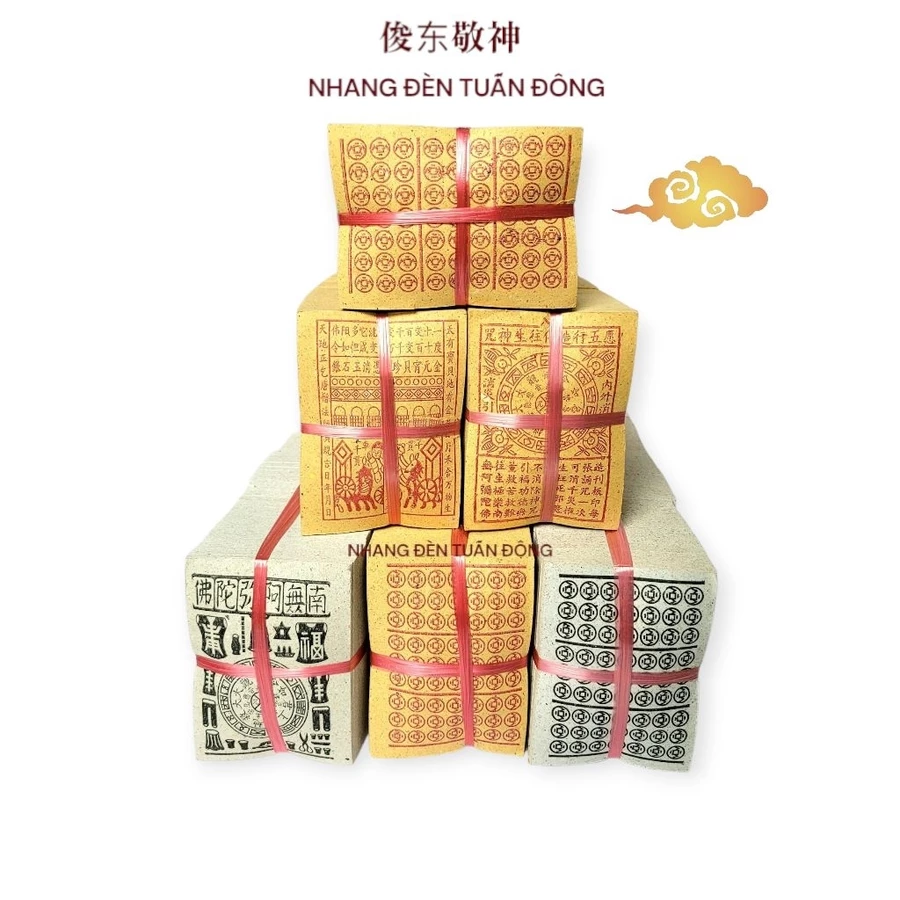 Giấy V&agrave;ng M&atilde; Thanh Y Tiền V&agrave;ng Tiền T&aacute;n 5 Loại Combo ~500 Tờ