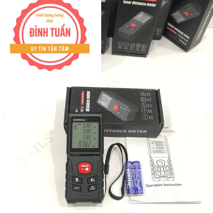 Thước Đo Khoảng C&aacute;ch Bằng Tia Laser SNAKOL Nhỏ Gọn Đo Đạc Ch&iacute;nh X&aacute;c Dễ Sử Dụng